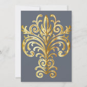Gold Crest bruiloft uitnodiging (Achterkant)