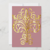 Gold Crest bruiloft uitnodiging (Achterkant)