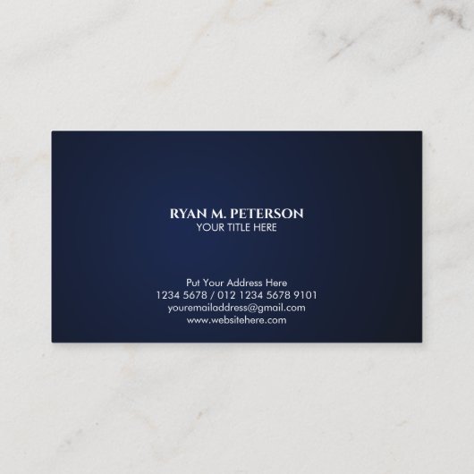 Gold Crest Eagle Embleem Verenigde Staten Vlag | D Visitekaartje (Achterkant)