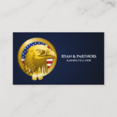 Gold Crest Eagle Embleem Verenigde Staten Vlag | D Visitekaartje (Voorkant)