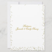 Gold Crest en cross-Gender Neutral Baptisme Invite Kaart (Achterkant)