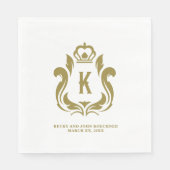 Gold Crest K-Initiaal Servet (Voorkant)