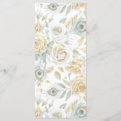 Gold Crest Royal Crown bruiloft Menu (Achterkant)