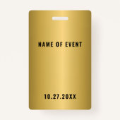 Gold Crew Staff Event Badge (Achterkant)