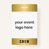 Gold Crew Staff Event Badge (Voorkant)