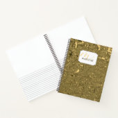 Gold CrFolie Monogrammed Girly School Notitieboek (Binnen)