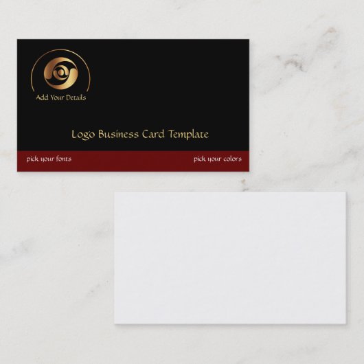 Gold Crop Circles Logo - Eenvoudige Reiki Logo Visitekaartje (Voorkant / Achterkant)