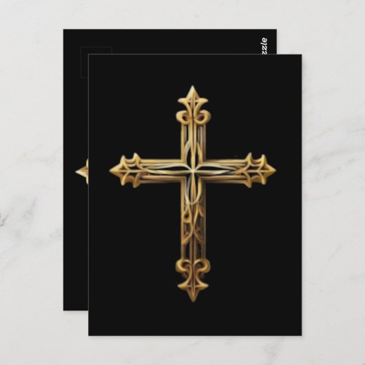 Gold Cross Briefkaart (Voorkant / Achterkant)
