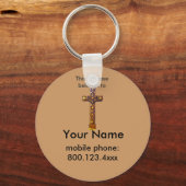 Gold Cross-case ID-label Sleutelhanger (Voorkant)