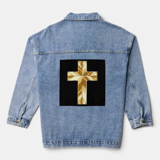 GOLD CROSS CHRISTELIJK Denim jeans jas Jacket (Achterkant)