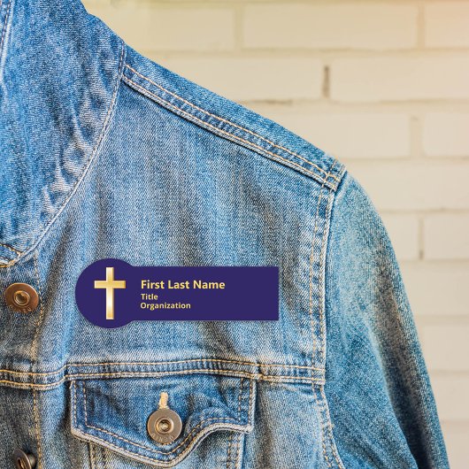 Gold Cross Christelijke naamplaatje