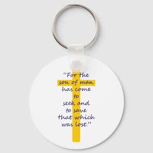 Gold Cross-Christelijke Sleutelhanger (Voorkant)