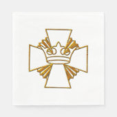 Gold Cross en Crown Servetten (Voorkant)