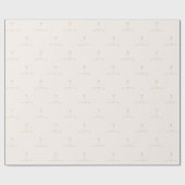 Gold Cross en Laurels Cadeaupapier (Vlak)