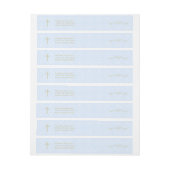 Gold Cross en Laurels in Light Blue (Vel)