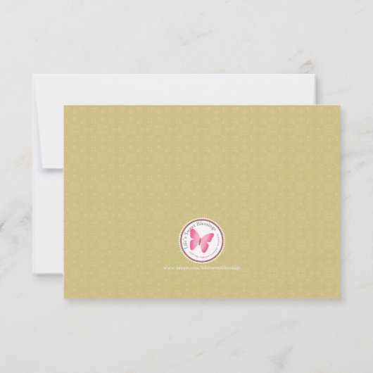 Gold Cross en Laurels RSVP (Achterkant)