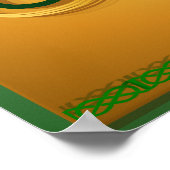 Gold Cross en Shamrocks Poster (Hoek)