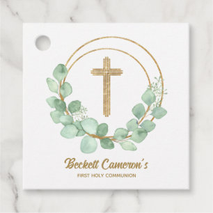 Gold Cross Eucalyptus Community Bedankjes Labels