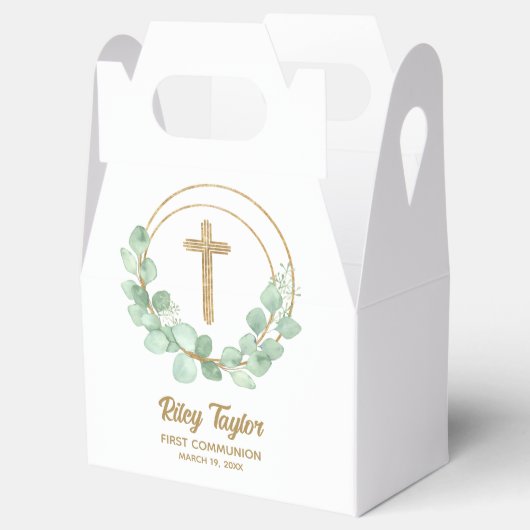 Gold Cross Eucalyptus First Community Bedankdoosjes (Geopend)