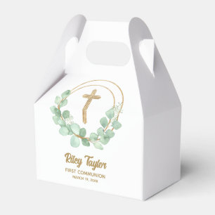 Gold Cross Eucalyptus First Community Bedankdoosjes