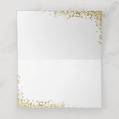 Gold Cross Glitter Navy Blue First Heilige Communi Plaatskaartje (Binnenkant ongevouwen)