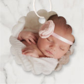 Gold Cross God Bless Baby Religieuze Baptisme Bedankjes Labels (Achterkant)