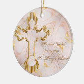Gold Cross Keramisch Ornament (Links)