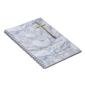 Gold Cross Marble 1 Funeral Memorial Guest Book Notitieboek (Rechterzijde)