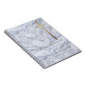 Gold Cross Marble 2 Funeral Memorial Guest Book Notitieboek (Rechterzijde)