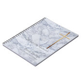 Gold Cross Marble 2 Funeral Memorial Guest Book Notitieboek (Linkerzijde)