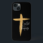 Gold Cross met Jezus Creëer met een doel Case-Mate iPhone Case<br><div class="desc">Goud kruis met Jezus Creëer met een iPhone van 13 Hoesje. Goudverfslagkruis met Jezus zacht ingebed. Calligrafie die "Creëer met een doel" langs het gouden kruis wordt geschreven. Show uw vertrouwen in deze bemoedigende verklaring.</div>