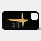 Gold Cross met Jezus Creëer met een doel Case-Mate iPhone Case (Achterkant (horizontaal))