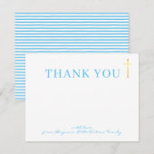 GOLD CROSS modern heilig baptisme aqua blauw dank Kaart (Voorkant / Achterkant)