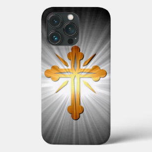 Gold Cross op Sun Rays Case-Mate iPhone Case