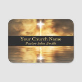 Gold Cross Reflection Church  Naamplaatje (Voorkant)