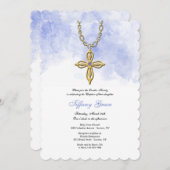 Gold Cross-religie Kaart (Voorkant / Achterkant)