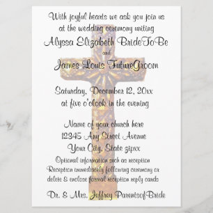 Gold Cross-religieuze bruiloft Kaart