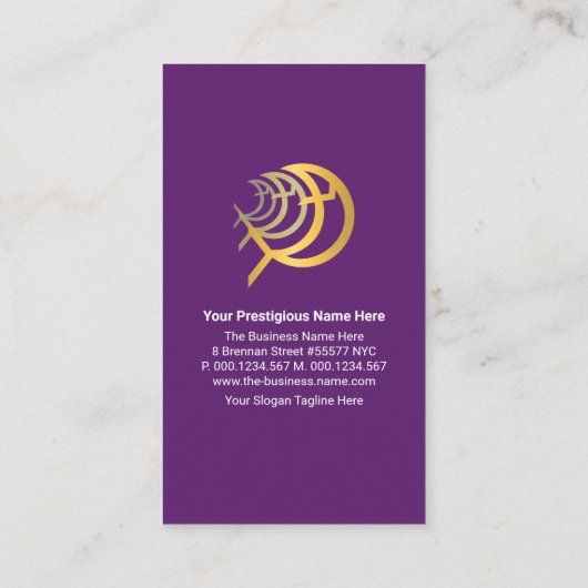 Gold Cross Religieuze Ichthus Fish Ministry Pastor Visitekaartje (Achterkant)