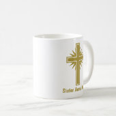 Gold Cross Religious Teacher Mug Personalized Koffiemok (Voorkant rechts)