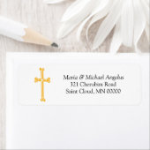  Gold Cross Return-adres Weddenschappen Etiket (Insitu)