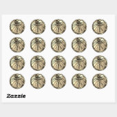 Gold Cross Ronde Sticker (Vel)