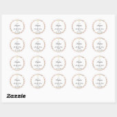 Gold Cross-Roze Stripe Baptisme Christening Ronde Sticker (Vel)