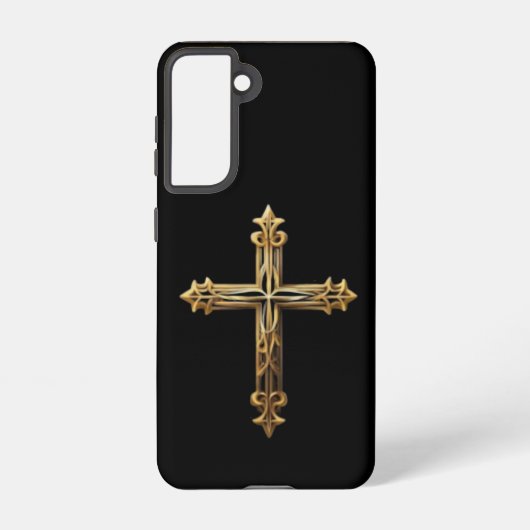 Gold Cross Samsung Galaxy Hoesje (Achterkant)
