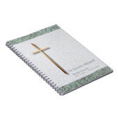 Gold Cross Stone 1 Funeral Memorial Guest Book Notitieboek (Rechterzijde)