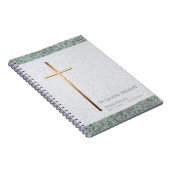 Gold Cross Stone 2 Funeral Memorial Guest Book Notitieboek (Rechterzijde)