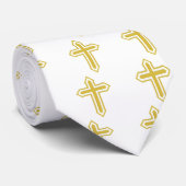 Gold Cross Stropdas (Opgerold)