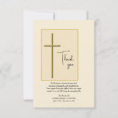 Gold Cross Sympathie Dank je kaart (Voorkant)