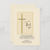 Gold Cross Sympathie Dank je kaart (Voorkant / Achterkant)
