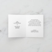 Gold Cross Sympathy Funeral Memorial Eucalyptus Bedankkaart (Binnen)