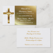 Gold Cross w Doves Church Visitekaartje (Voorkant / Achterkant)